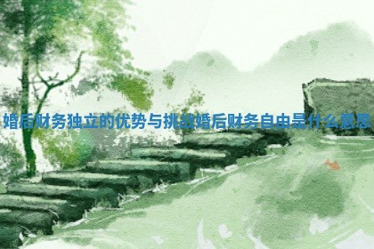 婚后财务独立的优势与挑战 婚后财务自由是什么意思 婚后财务独立的优势与挑战 婚后财务自由是什么意思