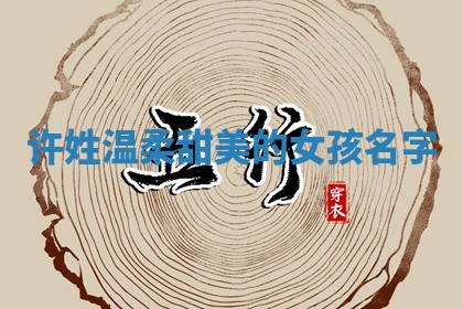 许姓温柔甜美的女孩名字